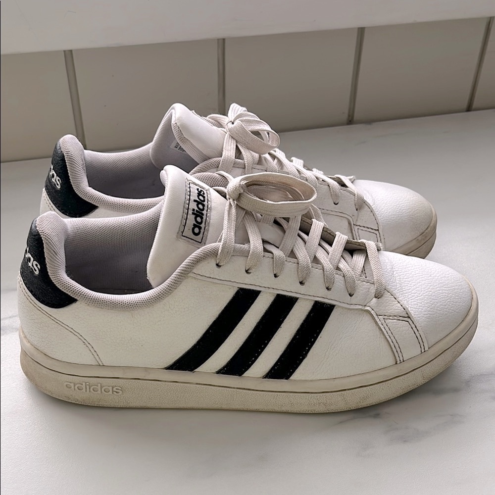 Adidas White and Black Classic Sneakers